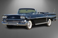 1958 Chevy Impala Fuel Injected 13x19 Poster Photoart Style 10m Hq Chevrolet