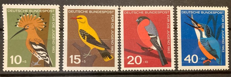 Germany, birds S.C.#B388-91 MNH Complete set of 4 as issued in 1963