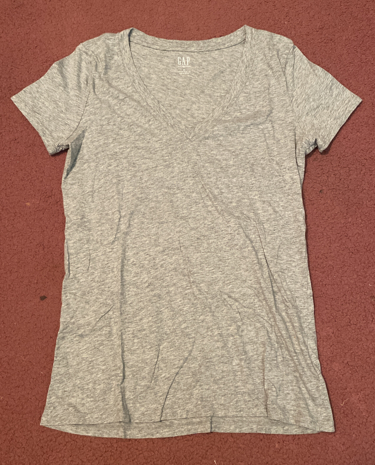 Robe GAP Femme Col V - Taille 8, Gris, Coupe Crayon - Occasion En Très Bon état