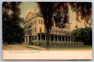 Samoset House Oldest Hotel Inn Town Plymouth MA Early 1900's UDB Postcard T12
