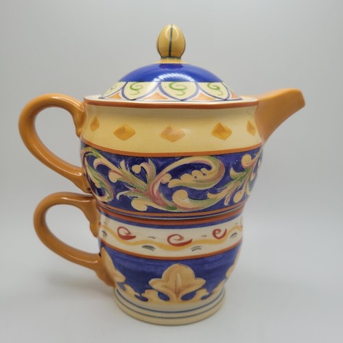 Pfaltzgraff Villa Della Luna 2004 SELTENER TEE FÜR EIN Set Teekanne Teetasse stapelbar - Bild 2 von 9