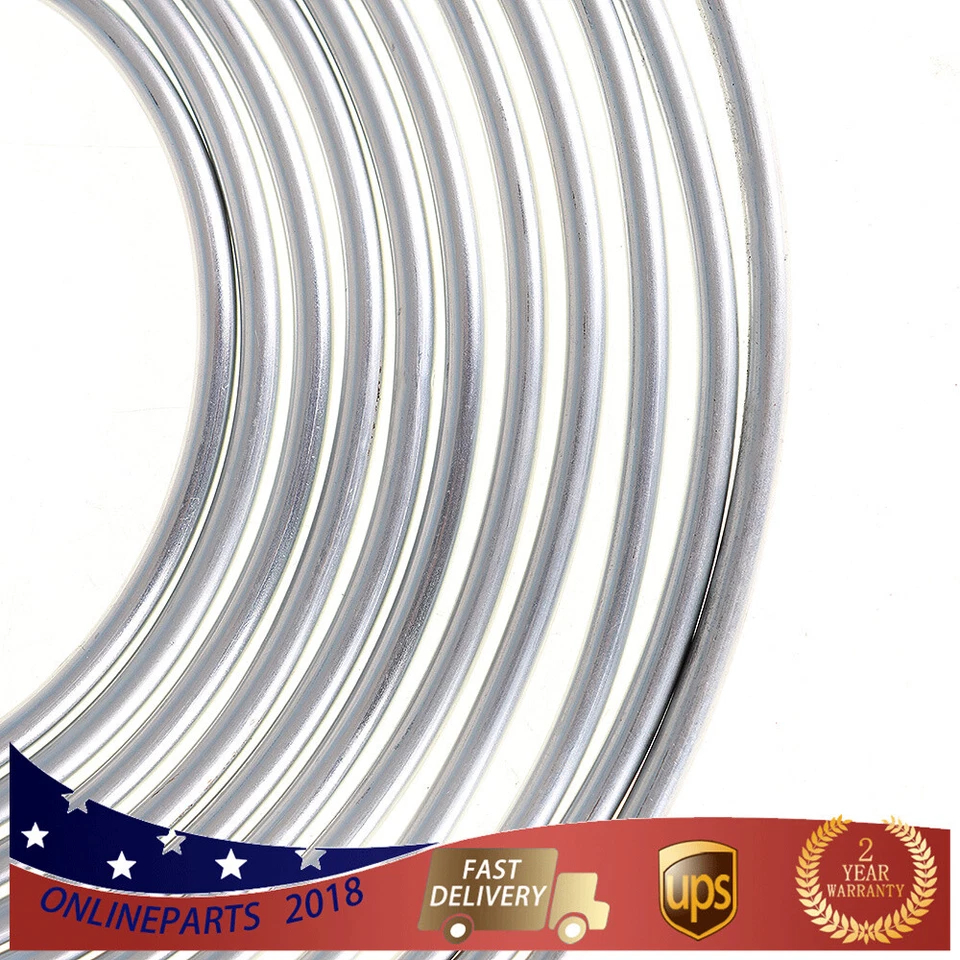 Manguera de línea de freno OD recubierta de zinc resistente al óxido de 25 pies 1/4" Foto 3 de 4