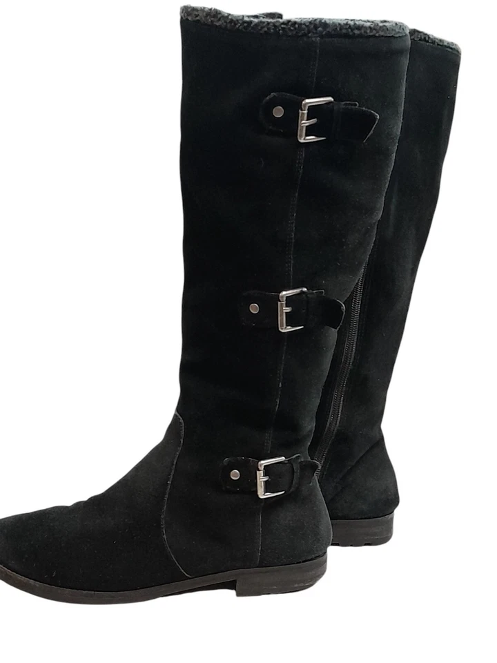 Botas de montar Alfani Vermont para mujer de gamuza de piel de oveja con triple hebilla talla 8 Foto 2 de 4