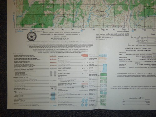 6536 i - MAPA - Bao Duc - Base de Combate Pleiku - LZ Oasis - Ia Drang - Guerra de Vietnam - Imagen 6 de 16