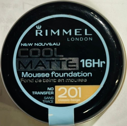 Rimmel Cool Matte Mousse Foundation 16hr 201 Classic Beige DISCONTINUED - Picture 2 of 3