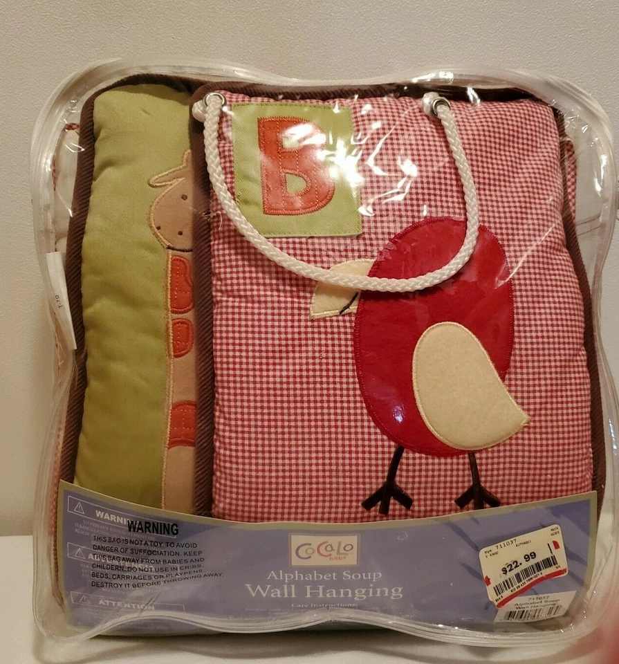 CoCaLo Bebé Sopa de Letras Colgante de Pared Bebé Guardería Estante Super Lindo Nuevo Foto 2 de 4