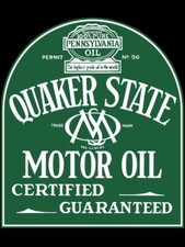 Quaker State Motor Oil Diecut New 28 Tall Sign Usa Steel Xl Size 7 Lbs