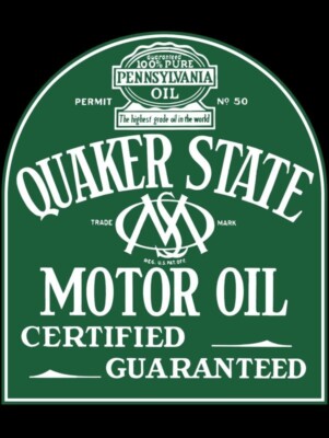 Quaker State Motor Oil DIECUT NEW 28'' Tall Sign USA STEEL XL Size 7 lbs