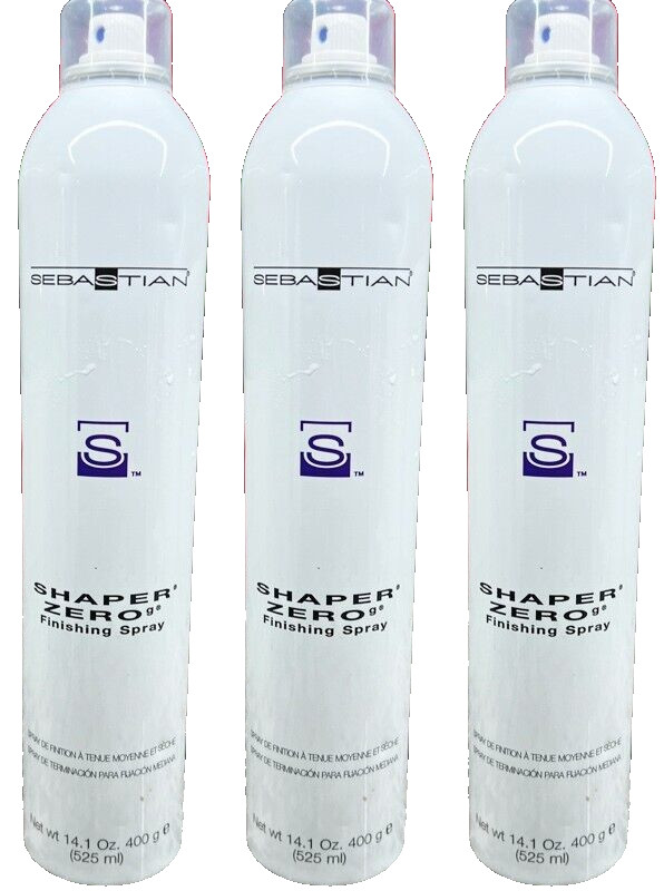 3 Sebastian Shaper ZERO Finishing Spray Hair Spray  14.1oz READ DESCRIPTION