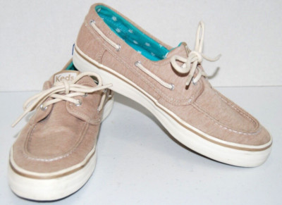 KEDS Women's Baybird Size Beige WF52243 Boat Style Sneakers
