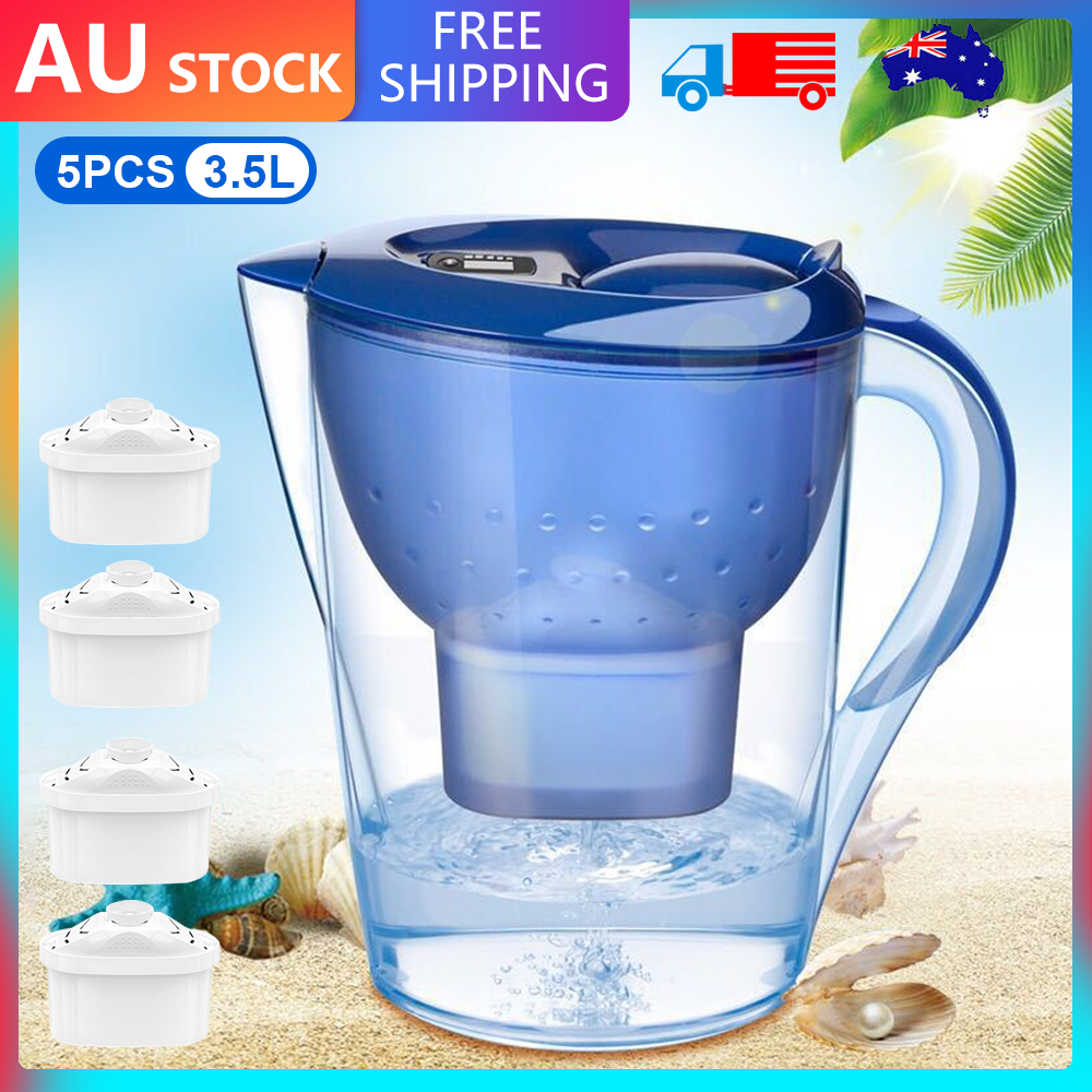 BRITA Marella Water Filter Jug 3.5 L Water Cleaner Pitcher Includes 3  MAXTRA+ Filter Cartridge Purification Filter Blue Colour