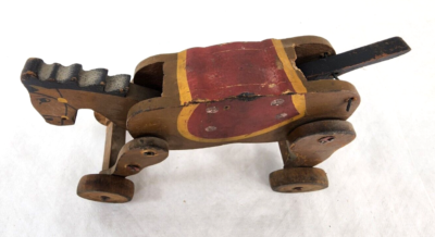 Japan Wind Up Bucking Wooden Horse Toy Vintage | eBay