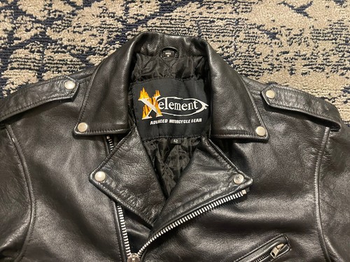 X Element Traditional Slant Zipper Biker Jacket Size 42 - Picture 7 of 11