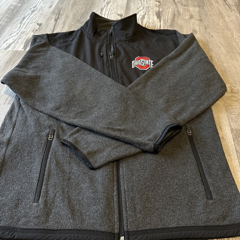 Ohio State Buckeyes Men’s Medium Full Zip Fleece Jacket J America