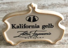 Porzellan Werbeaufsteller Zeller Fayencerie Kalifornia gelb