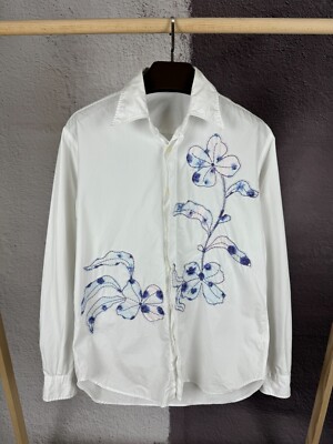 PAL ZILERI　Flower Fmbroidery Over Shirts Pal Zileri Lab. white vintage flower archival LS shirt | eBay
