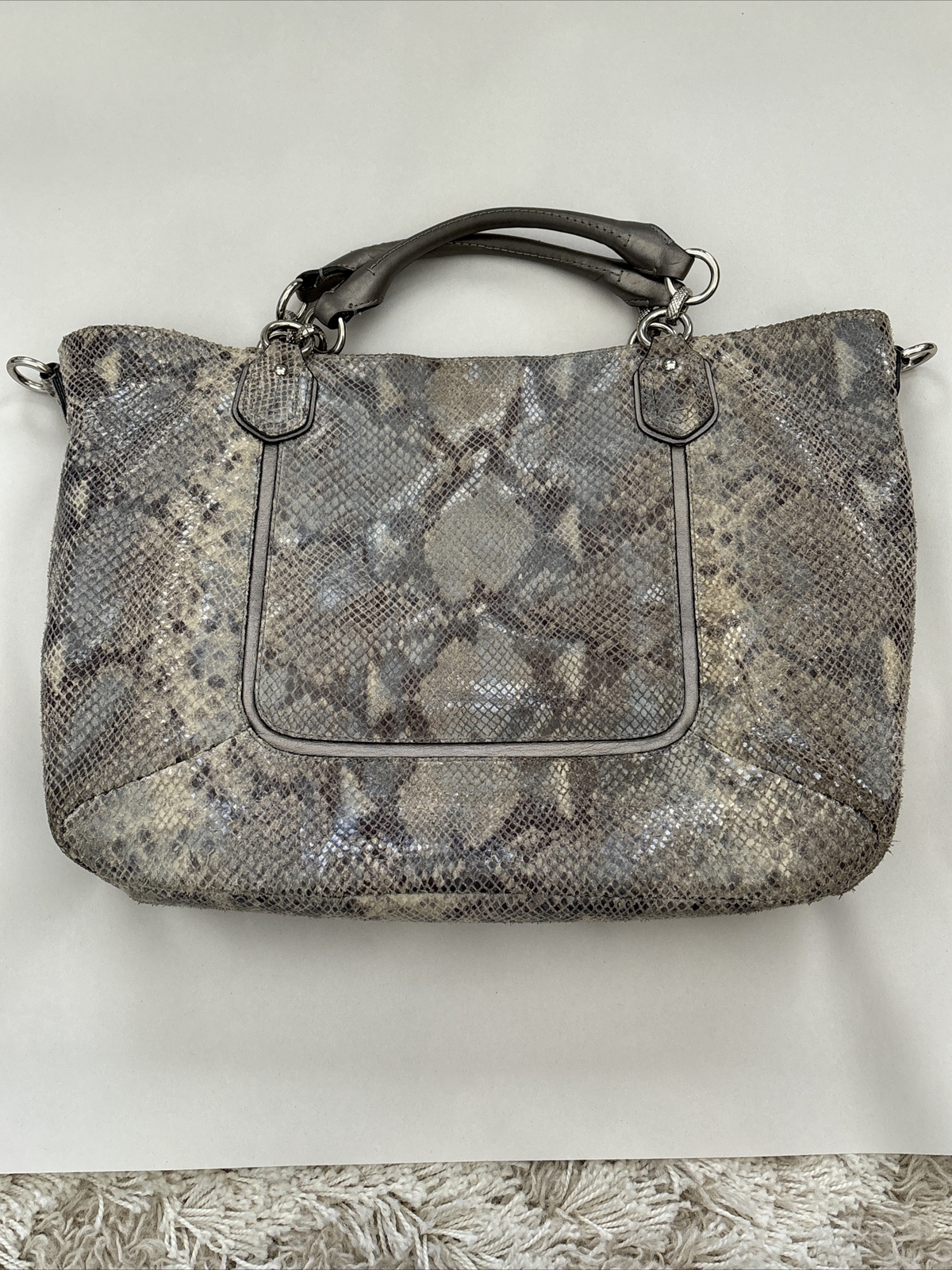 Coach Campbell Embossed Snake Python Leather Shou… - image 6