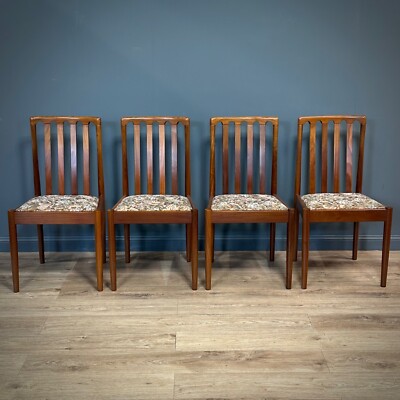 Attractive Set of Four Meredew Mid Century Teak Dining Chairs UK
