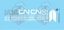 CN Canadian National SD70M-2 N Scale Decal Set