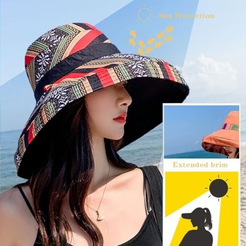 Women's Sun Hats Summer Beach UV Protection UPF Packable Wide Brim Chin Strap... - Picture 4 of 31