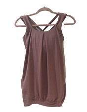 Lululemon Work Out Tank Top Size 6 Built In Bra Lilac Racer Back