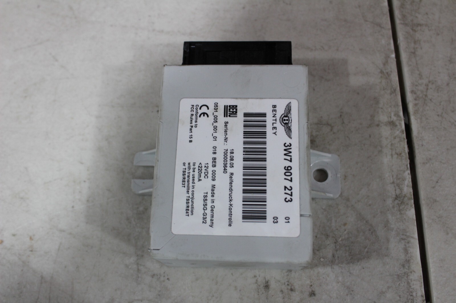 2006 BENTLEY CONTINENTAL FLYING SPUR TIRE PRESSURE MONITORING MODULE