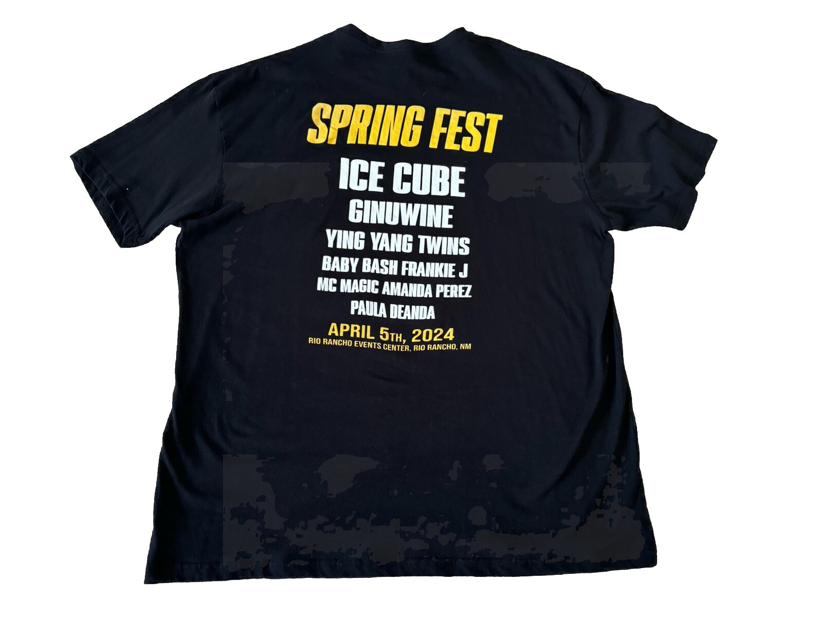 ALTRA Camicia concerto uomo Spring Feat 2024 nera taglia XXL nuova Ice Cube altri artest