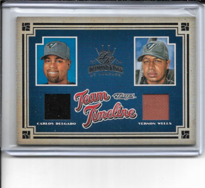 2005 Donruss Diamond Kings Team Timeline Delgado & Wells Jerseys 49/100 #TT-14