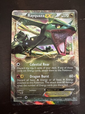 Rayquaza EX Black White Dragons Exalted Pokemon Card 85/124