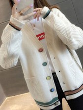 Women's Cardigan Warm Knitted Sweater Jacket Knitted Cardigan Loose Sweater