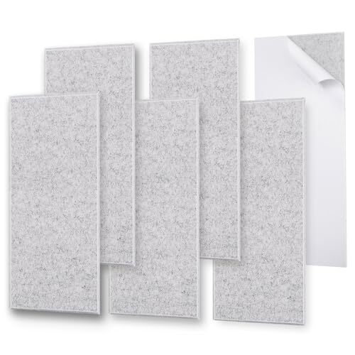 6 Stück Verdickte Schalldichte Wandpaneele 6er Pack 15,75x31,5 Zoll 6er Pack Silbergrau - Bild 1 von 7