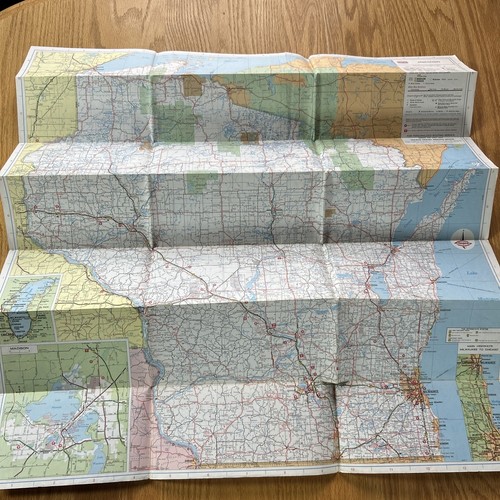 Texaco Map Wisconsin Milwaukee Madison Green Bay 1975 Gas Oil Advertising - Picture 7 of 17