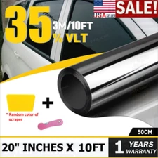 300CM 35% VLT Uncut Roll Window Tint Film 20" x 10ft Feet Car Home Office Glass