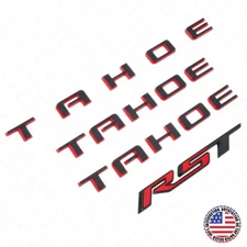 2021+ Chevy Tahoe Redline Nameplate Emblem Kit Set RST Sport Decorate