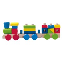 Holz Stapelzug Kleinkinder Holzzug Stapelspiel Steckspiel Motorik Spiel # 91846
