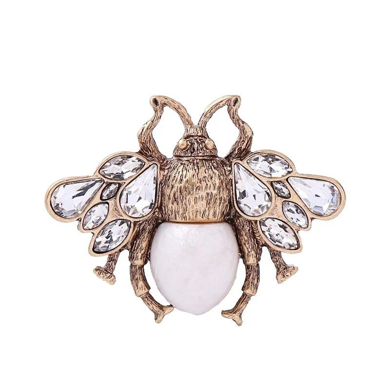 Белые модные броши и булавки Crystal Beauty