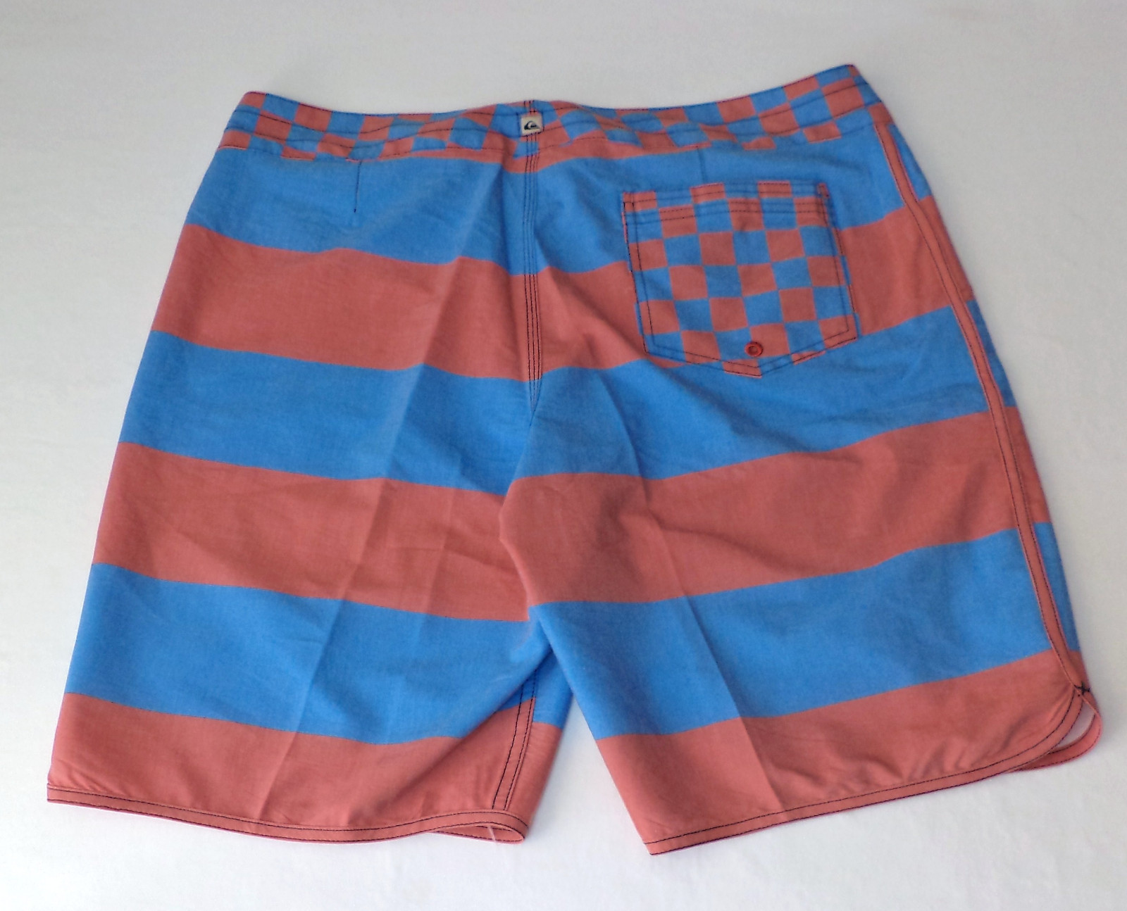 NWT Quiksilver Red & Blue Tie Front Board Shorts Size 38 L537 eBay