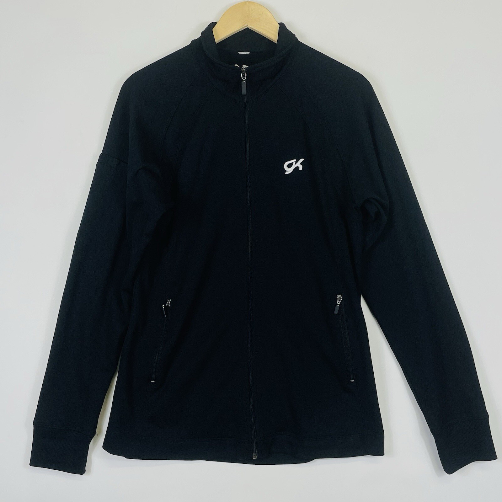 GK WARM UP JACKET LADIES SMALL VINCA VELVET ZIP FRONT GYM DANCE CHEER SKATE AS