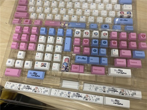 Anime Re Zero Rem Ram Keycaps PBT 140 Keys For Cherry MX Razer Corsair Keyboard - 第 8/9 張圖片
