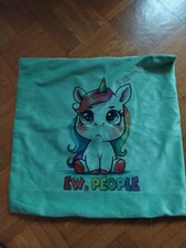 Einhorn Kissenbezug grün 40x39 cm Neu