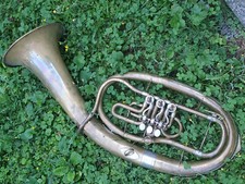 Nice old rotary valve Bb- tenorhorn  "Robert Barth Stuttgart" needs service
