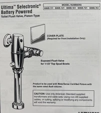 American Standard 606B121.002 ~ Exposed AC Toilet Flush Valve Base ~ 1.28 gpf