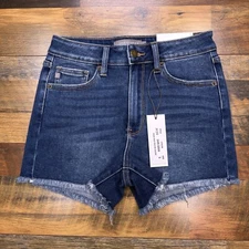Just USA Shorts Womens Small Mid Rise Stretch Cut Off Frayed New