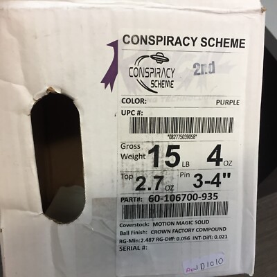 Radical Conspiracy Scheme PRO CG bowling ball 15 LB. NEW IN Radical Conspiracy Scheme PRO CG bowling ball 15 LB. NEW IN
