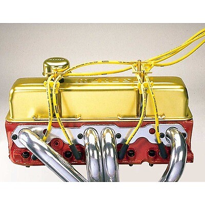 Moroso 72152 Yellow Spark Plug Wire Holder Super Loom V/C Mount for SBC - Picture 2 of 3