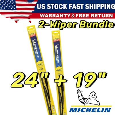 Matched Set of 2 Wipers 24''+19'' For Michelin Wiper Blades - 32-240 32-190