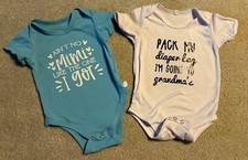 Baby Toddler 2- piece lot Short sleeved one-piece T-shirts size 18-24 month Blue