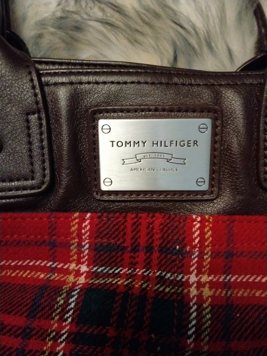Tommy hilfiger best sale leather tote bag