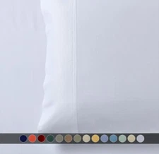 100% Viscose from Bamboo Solid Pattern Pair of Pillowcases Super Soft Silky Set