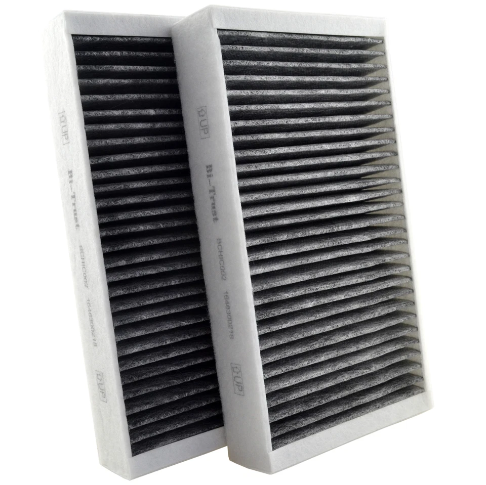 2X Filtro de aire de cabina de carbono para Mercedes Benz Clase G GL ML R S 2007-2013 Foto 3 de 3